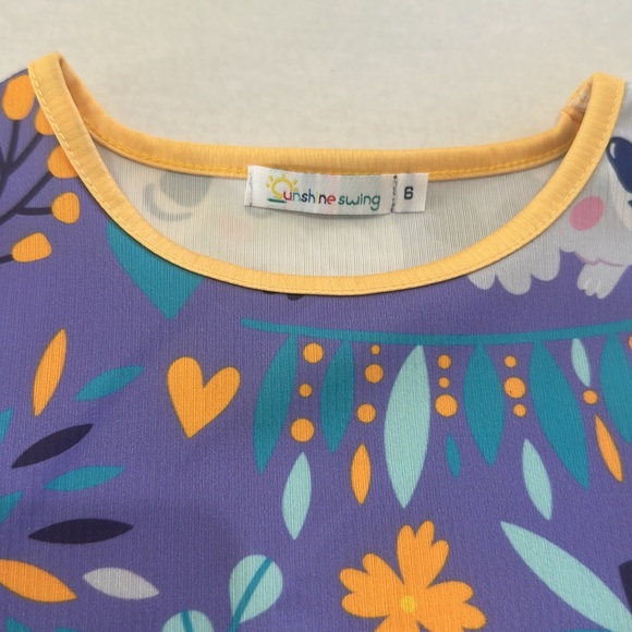 Purple Koala Print Dress - Picture 2 of 7